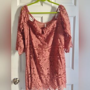 Lace tunic top